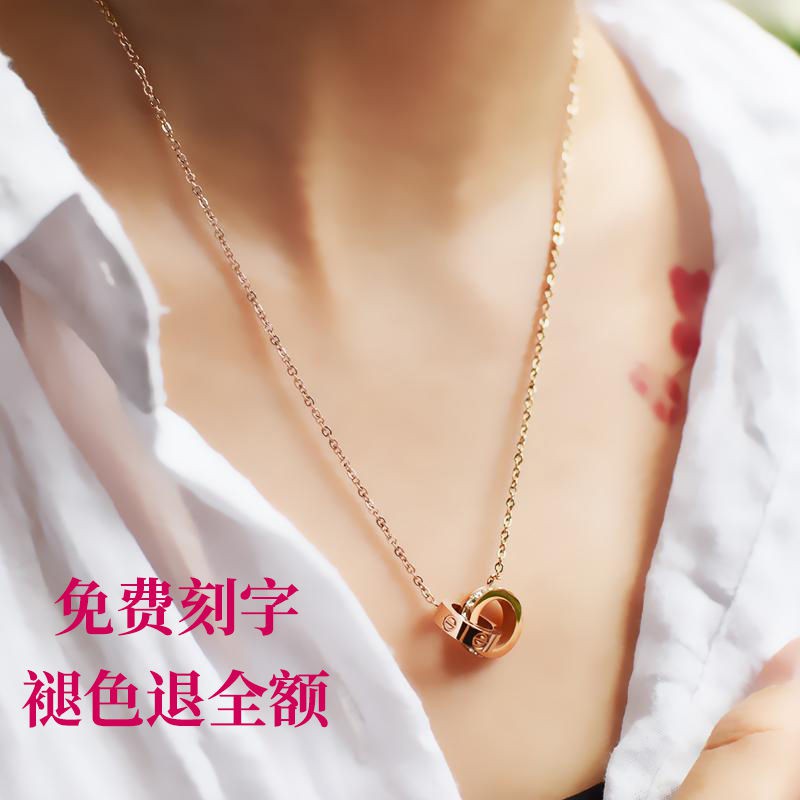 Do Not Lose The Color Of The Girl About The Rose Gold Network Red Block Bone Plate Version Of The Color Gold Birthday Gi