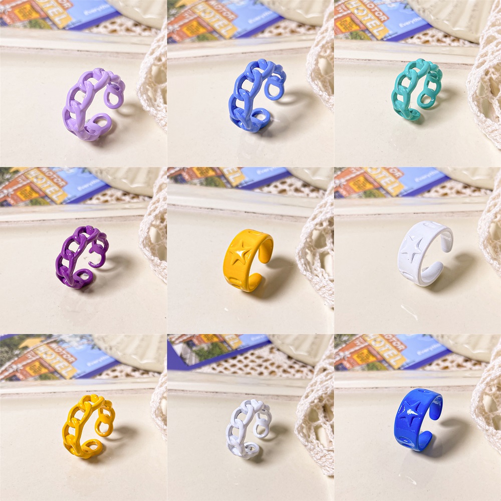 Nhẫn đeo tay bằng nhựa resin phong cách thời trang dành cho nữ