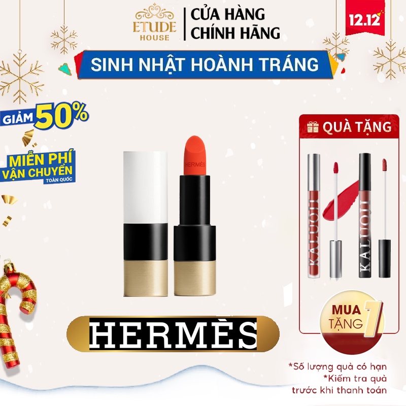 Son hermes rouge siêu xinh, cơn sốt làm đẹp mới 2021