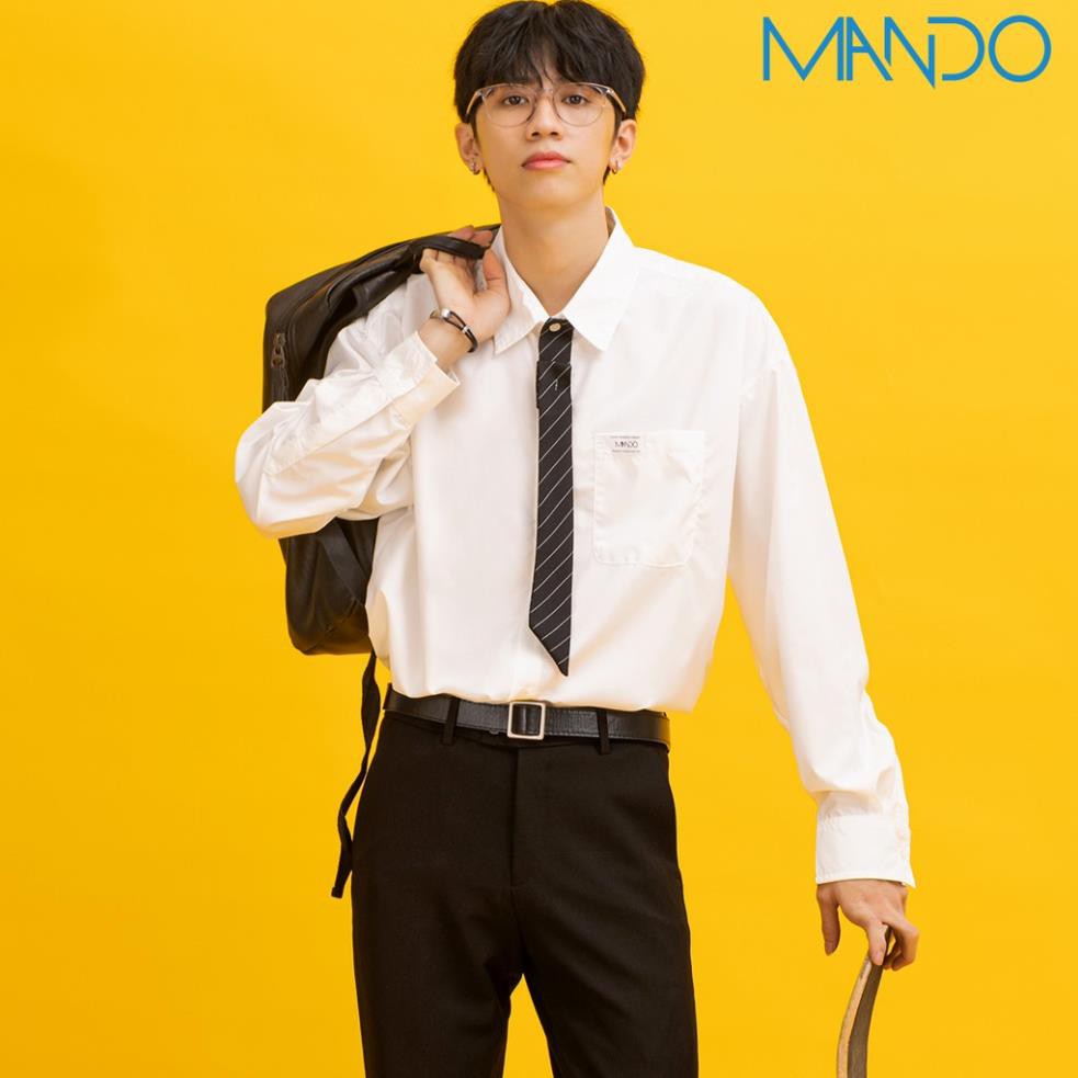 [KÈMCAVAT] Áo Sơ Mi Dài Tay Trắng MANDO Phong Cách Hàn Quốc Năng Động Trẻ Trung Sơ Mi Đi Học, Đi Làm Thanh Lịch - SMD053 | BigBuy360 - bigbuy360.vn