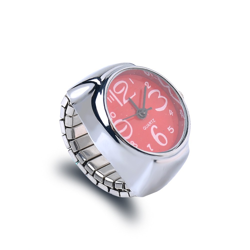 Nhẫn đồng hồ quartz mặt tròn nhiều màu