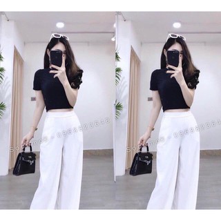 Quần sớ công sở ống rộng kèm video
