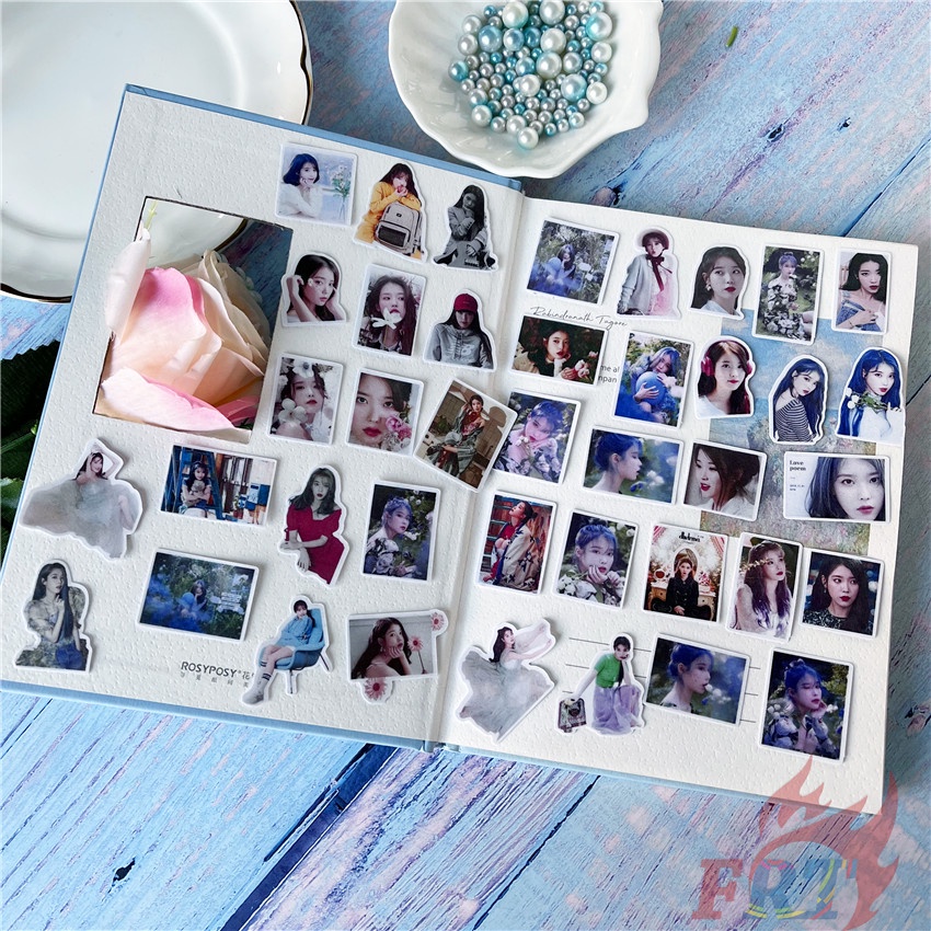 ★★★ Iu Lee Ji Eun Q-4 ♪ Sticker Trang Trí Nhật Ký Xinh Xắn Chất Lượng ★★★ Set 40 Sticker Dán Trang Trí Album DIY