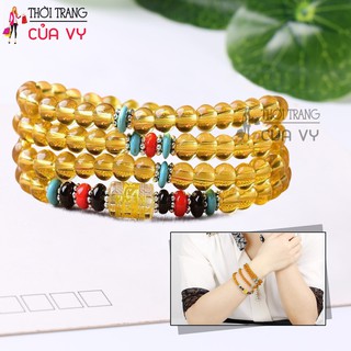 CHUỖI VÒNG ĐÁ ĐEO TAY PHONG THỦY CAO CẤP MÀU VÀNG