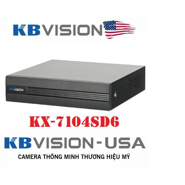 {Giá HỦY DIỆT} ĐẦU GHI 4 kênh 5 in 1 KBVISION KX-7104SD6 - Bảo hành chính hãng  2 năm