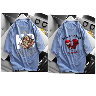 Áo thun/ Áo phông wash xanh hình in độc lạ size >130kg