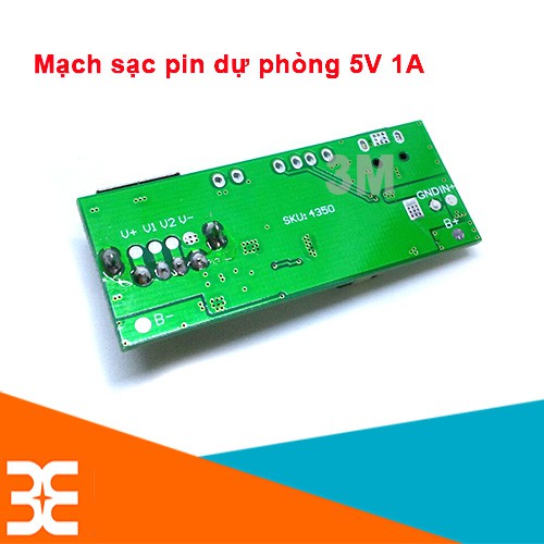 Mạch Sạc Pin Dự Phòng 5V 1A - Xanh Lá