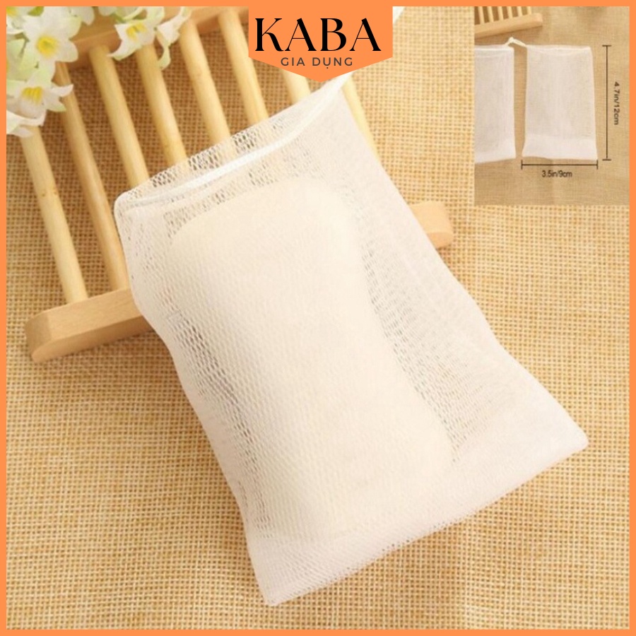 Túi lưới đựng xà phòng lưới tạo bọt tiện dụng KABA