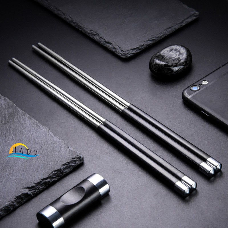 Đũa Inox 304 Chống Trượt Cao Cấp Kháng Khuẩn Ăn Cơm Sang Trọng HADU