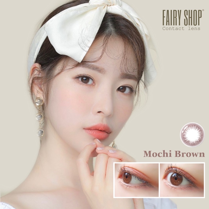 Kính Áp Tròng Cao Cấp Mochi Brown Lens dia: 14.0/ G.dia: 13.0 - Kính Áp Tròng FAIRY SHOP CONTACT LENS độ 0 đến 8