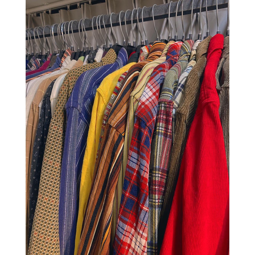 Áo Sơ Mi Nhung Tăm, Áo Flannel, Áo 2hand Tay Dài Unisex Nam Nữ Vintage Đẹp Chất Thời Trang Xịn Đẹp