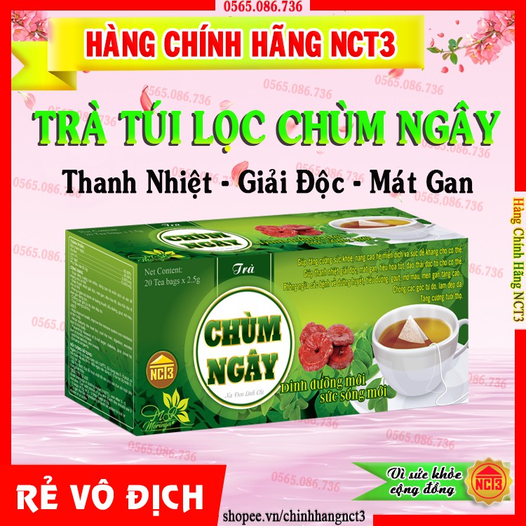 [ RẺ VÔ ĐỊCH ] Trà Túi Lọc Chùm Ngây NCT3 (20 gói) ( Hàng chính hãng công ty nct3 )