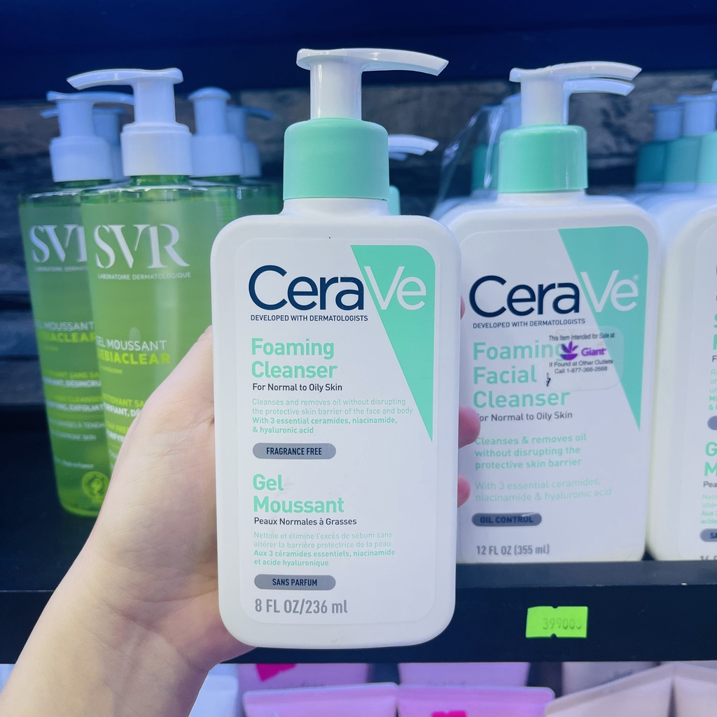 Sữa Rửa Mặt CeraVe Foaming/Hydrating/SA Smoothing Cleanser 236ml/237ml - 3 loại