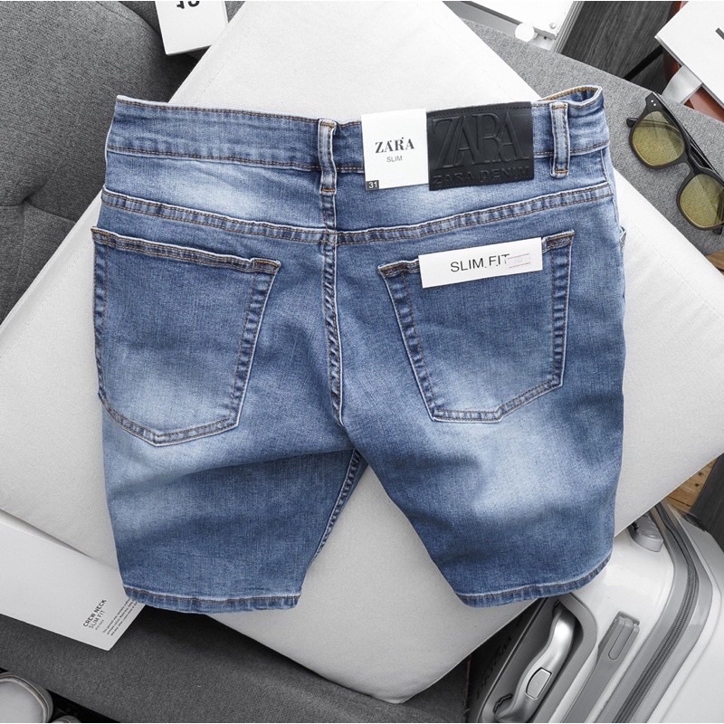 Quần short jean nam - Quần ngố cao cấp - jeans co giản