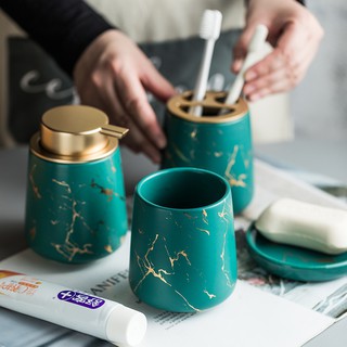 Bộ cốc súc miệng bằng gốm sứ cao cấp