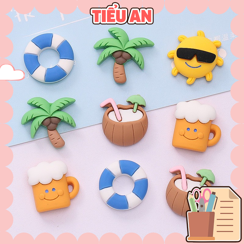 Charm (C554) slime/ Dụng Cụ Charm Trang Trí [Ko Keo &amp; Nút] Du Lịch Biển