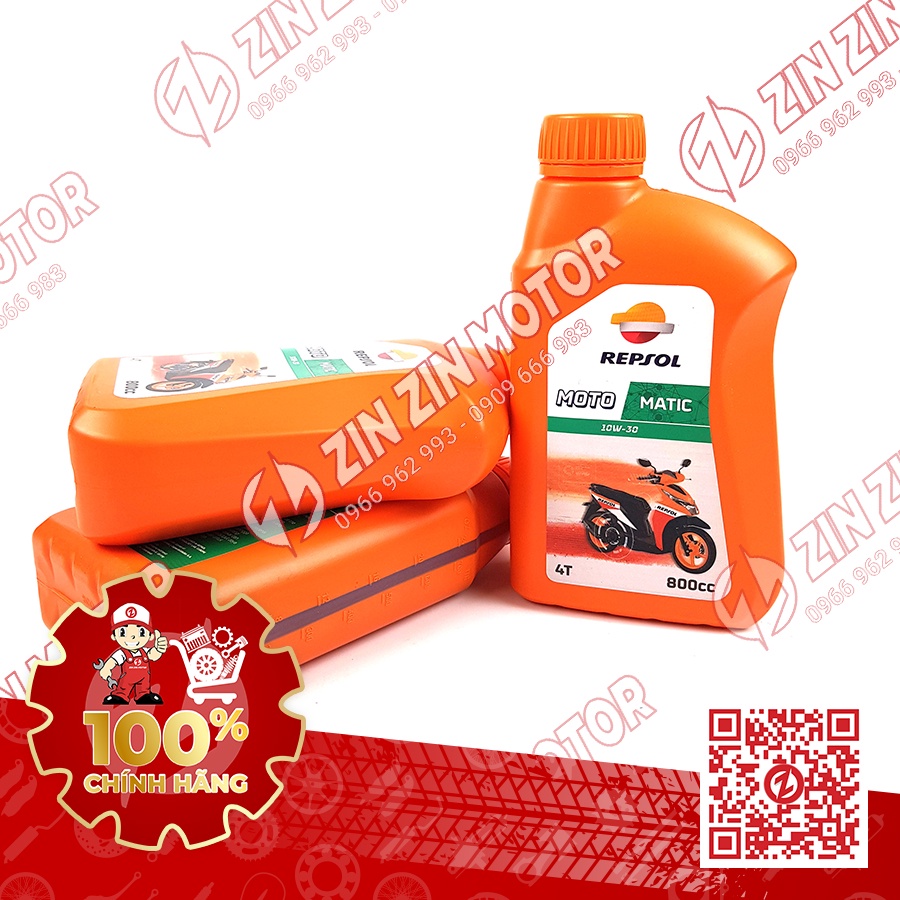 Nhớt Repsol Matic 4T 10W30 0.8L dùng cho các dòng xe tay ga