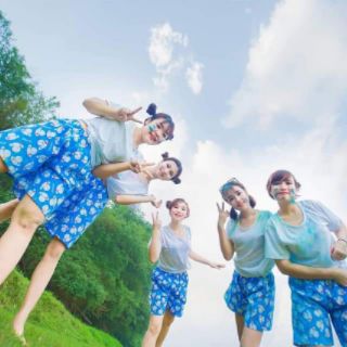 Quần đi biển, quần trái cây.(áo trắng bán riêng)