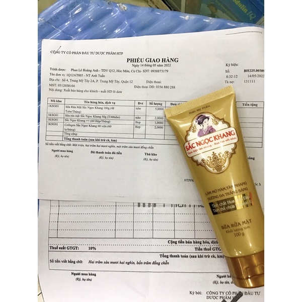 Sữa rửa mặt Sắc Ngọc Khang 100g
