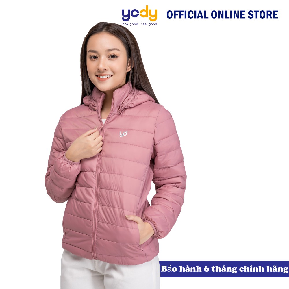 Áo phao nữ YODY áo lạnh có mũ giữ ấm, siêu nhẹ PHN3000