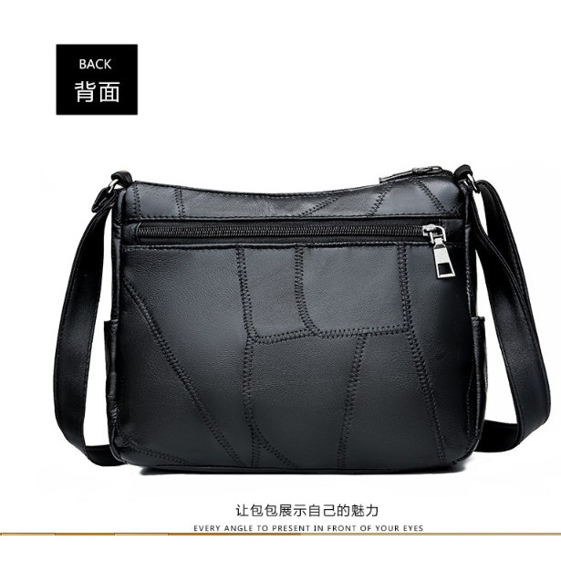 Túi đeo chéo nữ da mềm họa tiết khóa ngang BAG U DMJP158