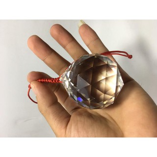 Quả cầu treo thuỷ tinh phong thuỷ vát cạnh size 5cm, 6cm, 8cm