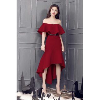 Đầm Body Trễ Vai Đuôi Cá Cực Sang