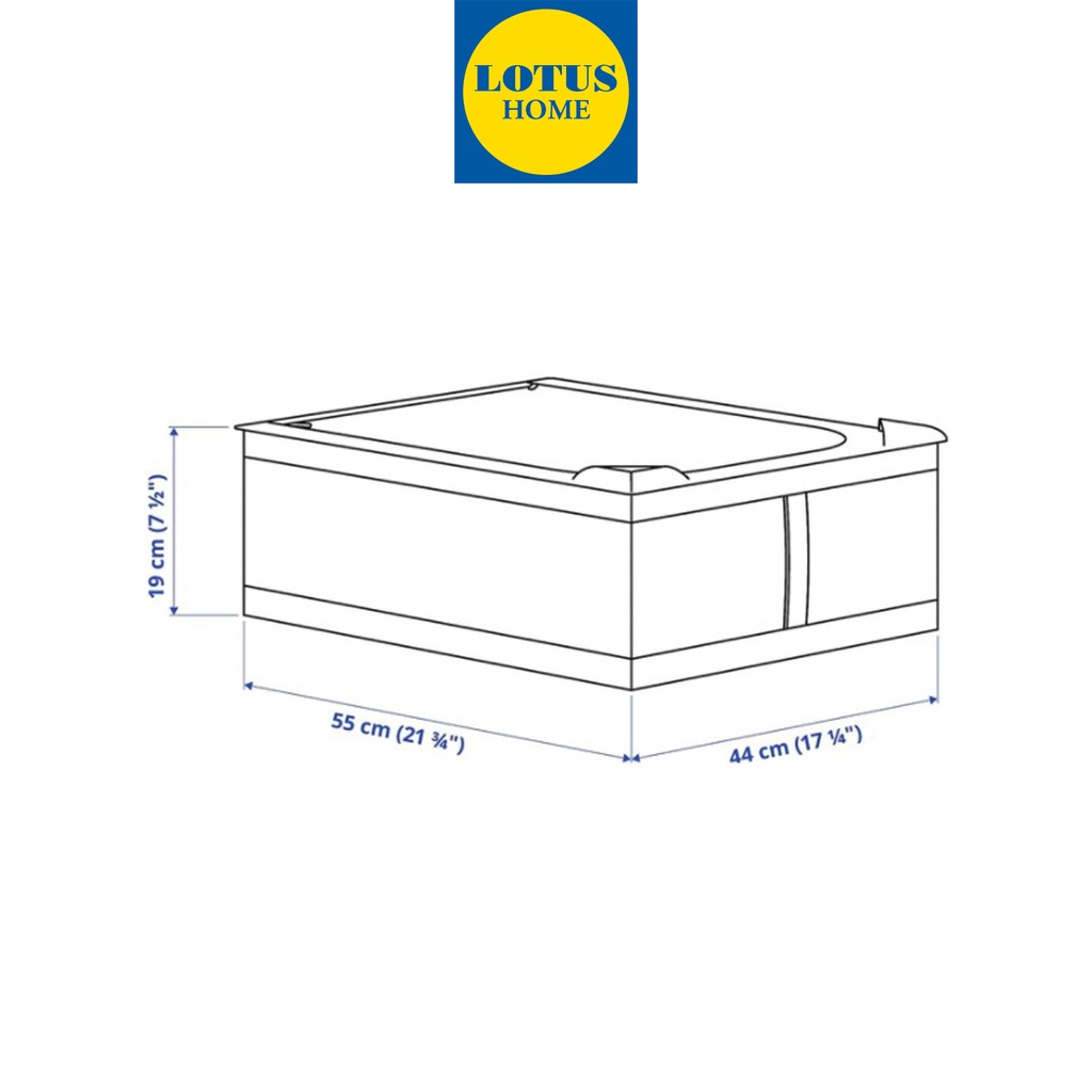IKEA Ngăn vải chứa đồ có khóa chống bụi thông minh SKUBB IKEA - Trắng