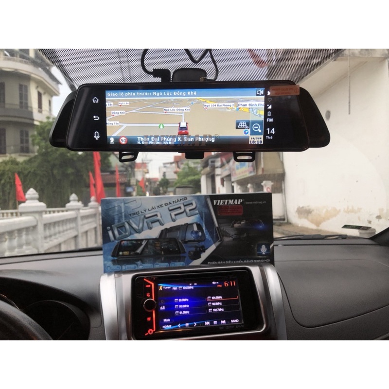 Camera hành trình gương VIETMAP iDVR P2  Dẫn đường  Định vị  Truyền Video từ xa