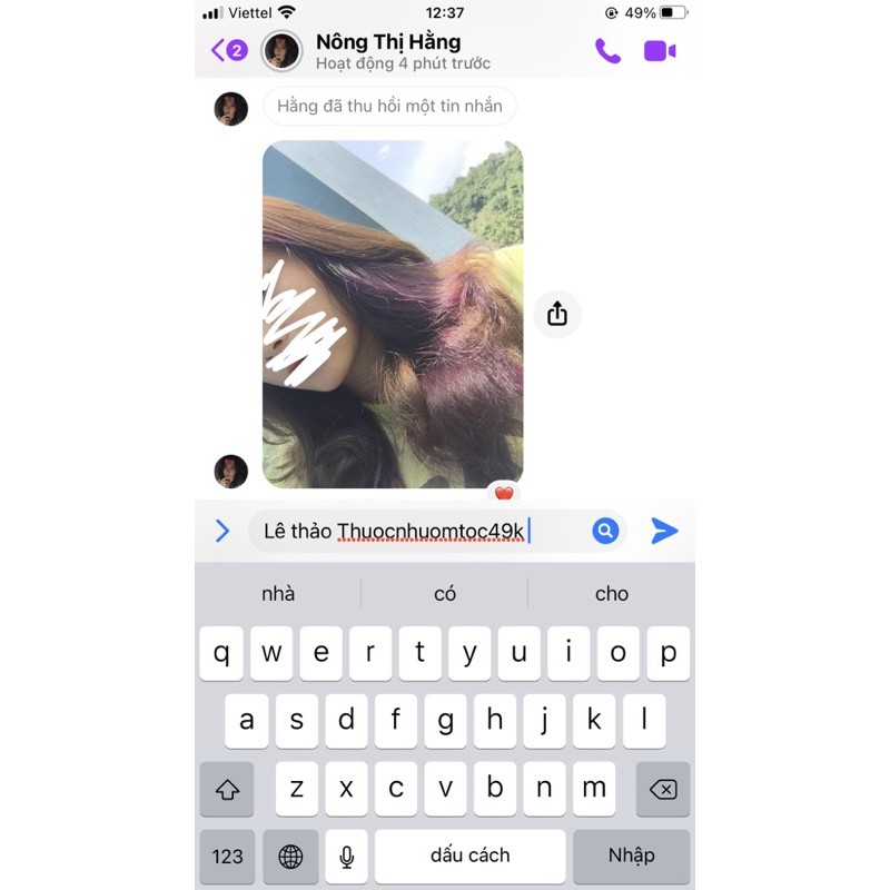 Thuốc nhuộm tím khói tặng oxi trợ nhuộm và gang tay