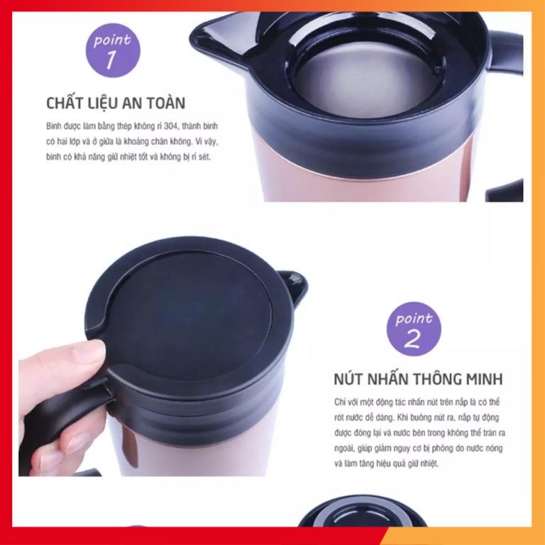 Bình giữ nhiệt Lock&Lock Penguin Coffee Pot LHC1444 1L hiệu quả 💔6h-8h💔 Hàng chính hãng bảo hành 06 tháng