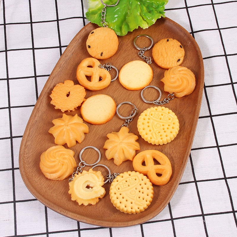 Móc Khóa Hình Bánh Quy Sáng Tạo Dễ Thương