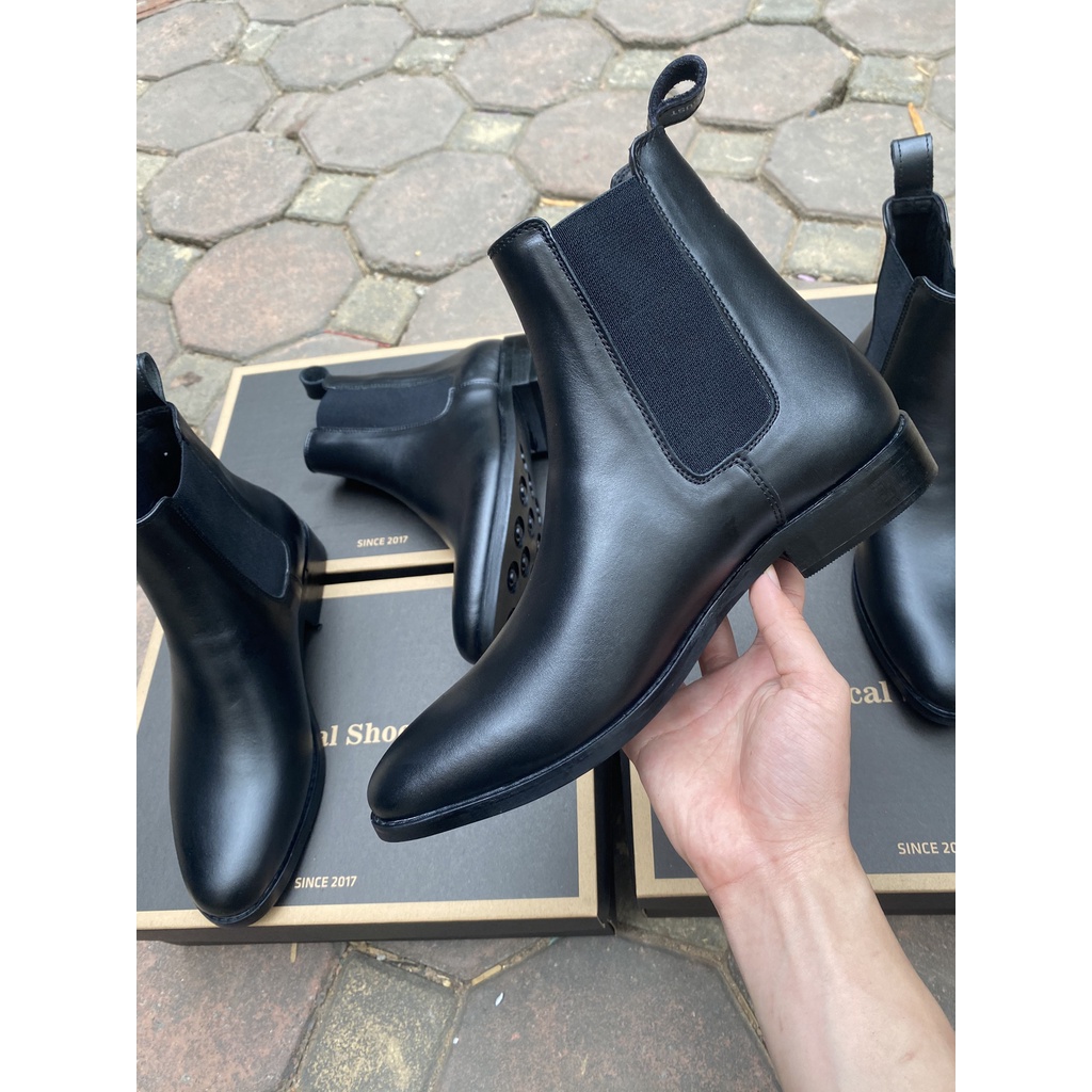 [ Đế Phíp ] Giày Chelsea Boots công sở, da bò nguyên tấm