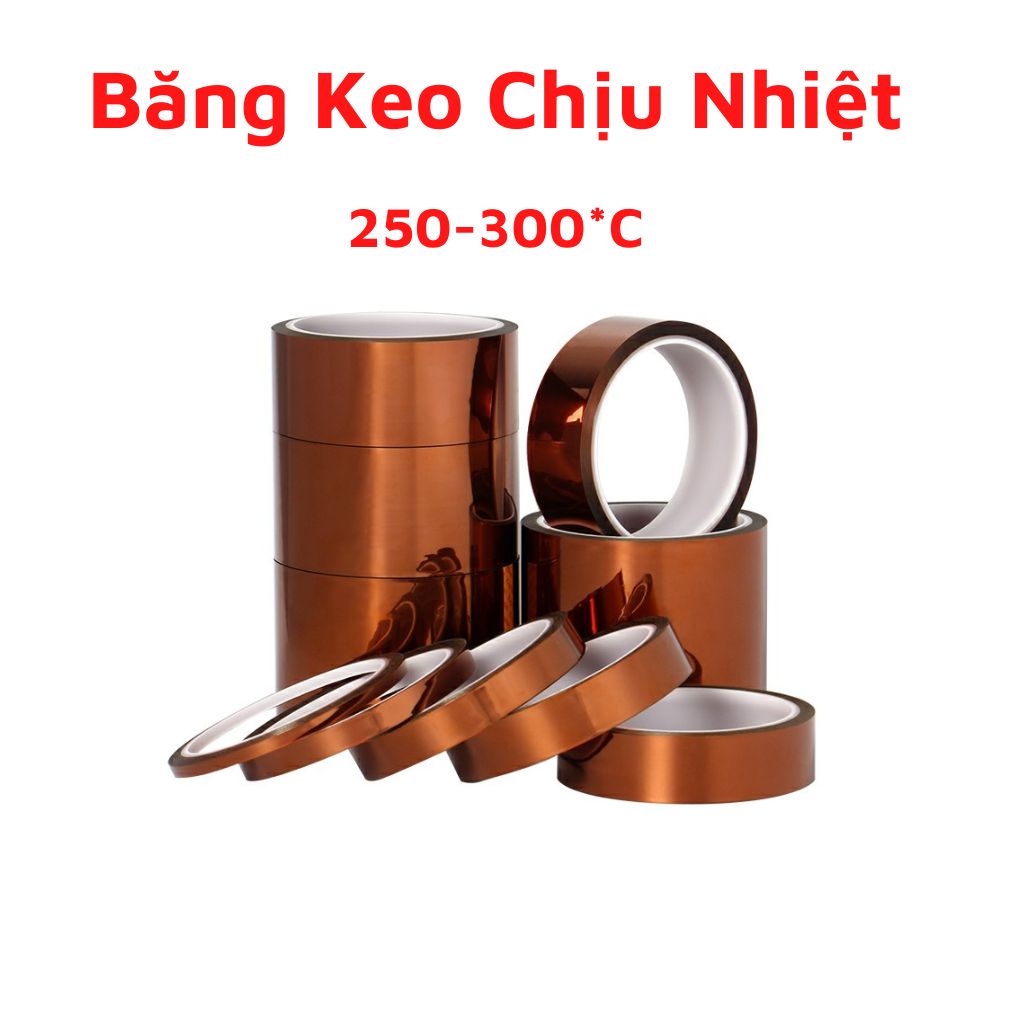 Băng Keo Cách Điện Chịu Nhiệt, Đủ Cỡ, Chuyên Dùng Dán Bảo Vệ Cell Pin.