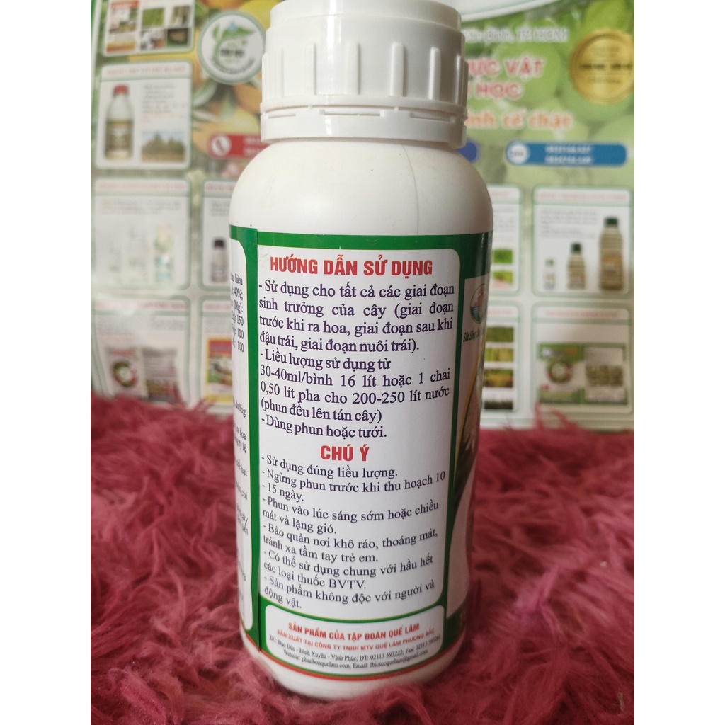 Phân bón vi lượng SIÊU CANXI BO làm dai cuống, chống rụng hoa rụng trái, thối trái, cứng cây xanh l