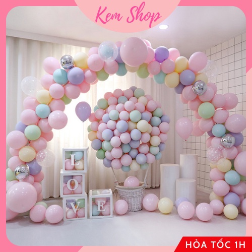 Set bóng trang trí tông pastel nhẹ nhàng đẹp mắt - Kem Shop K
