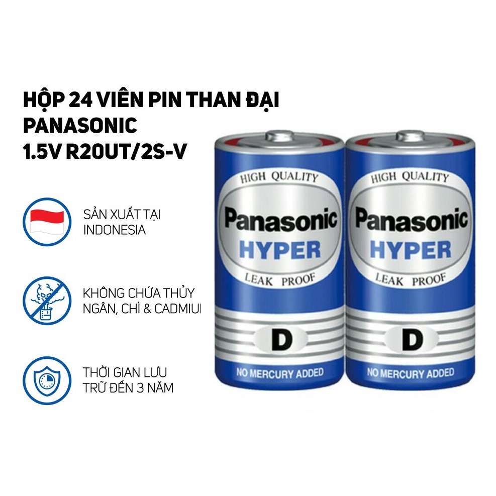 Vỉ 2 Viên Pin Đại Panasonic Hyper R20UT/2S