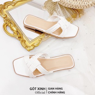 Dép nữ GÓT XINH D48 đế bệt da mềm