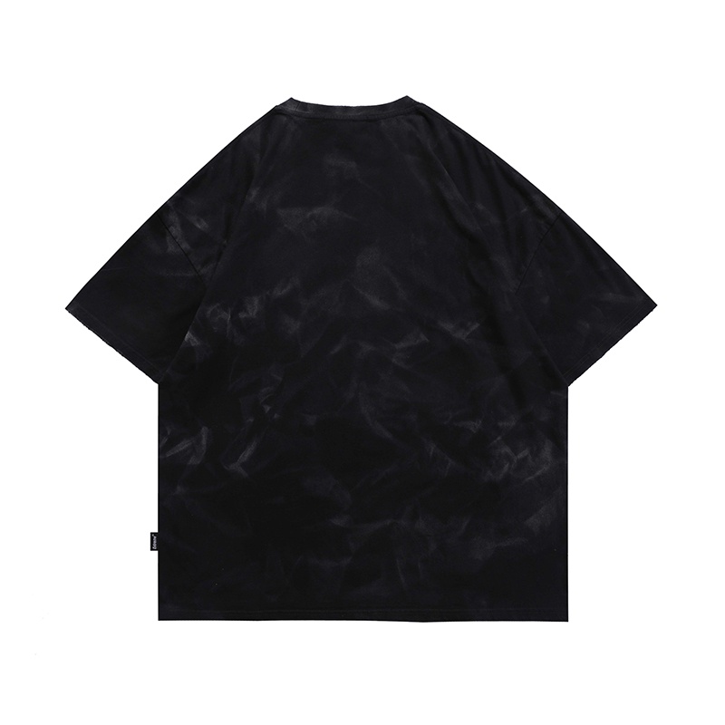 Áo thun SUXI ngắn tay cổ tròn dáng rộng in họa tiết kiểu đường phố cá tính dễ phối đồ hợp thời trang hè