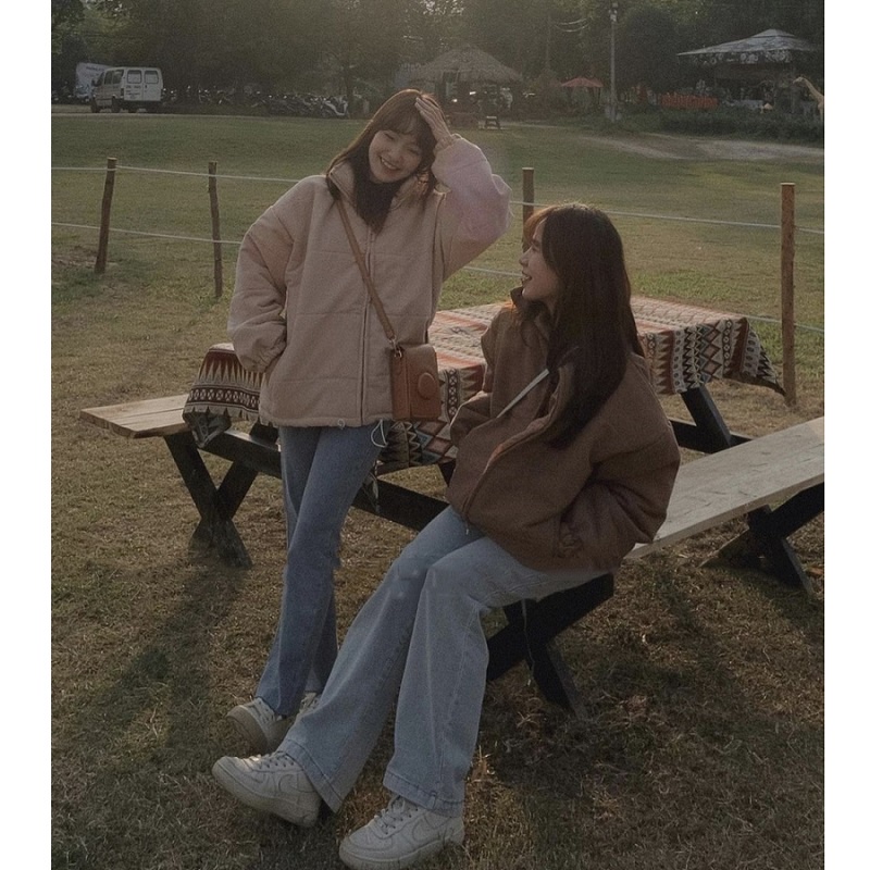 Áo phao béo form rộng phong cách ulzzang - Áo khoác quảng châu hai lớp dày dặn - Mono Boutique