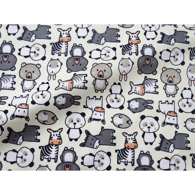 Set 2 Tấm Vải 100% cotton 50 * 40cm Họa Tiết Động Vật Đáng Yêu