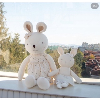 Gấu bông Hàn quốc Organic hellenstein thỏ mặc váy chấm bi