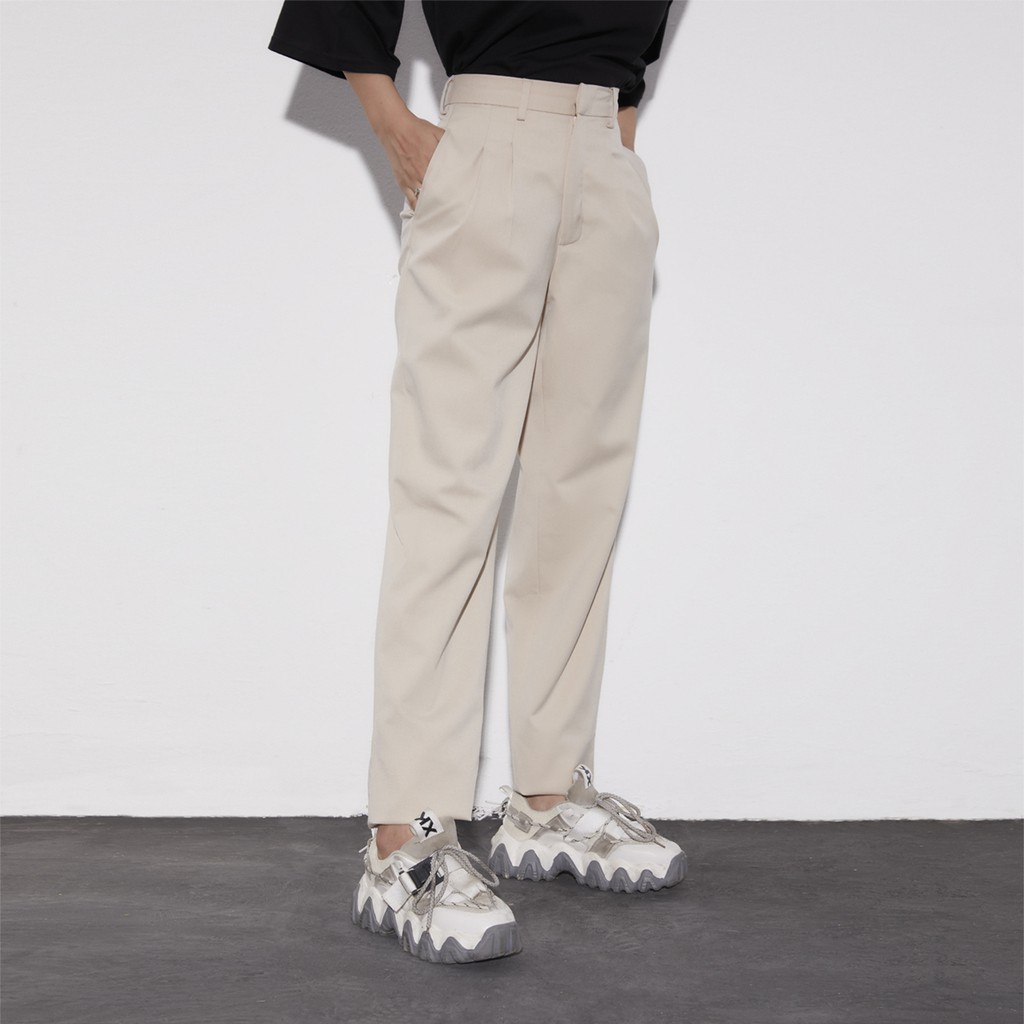 TATICHU - Quần tây xếp ly form rộng - Tapered Pant