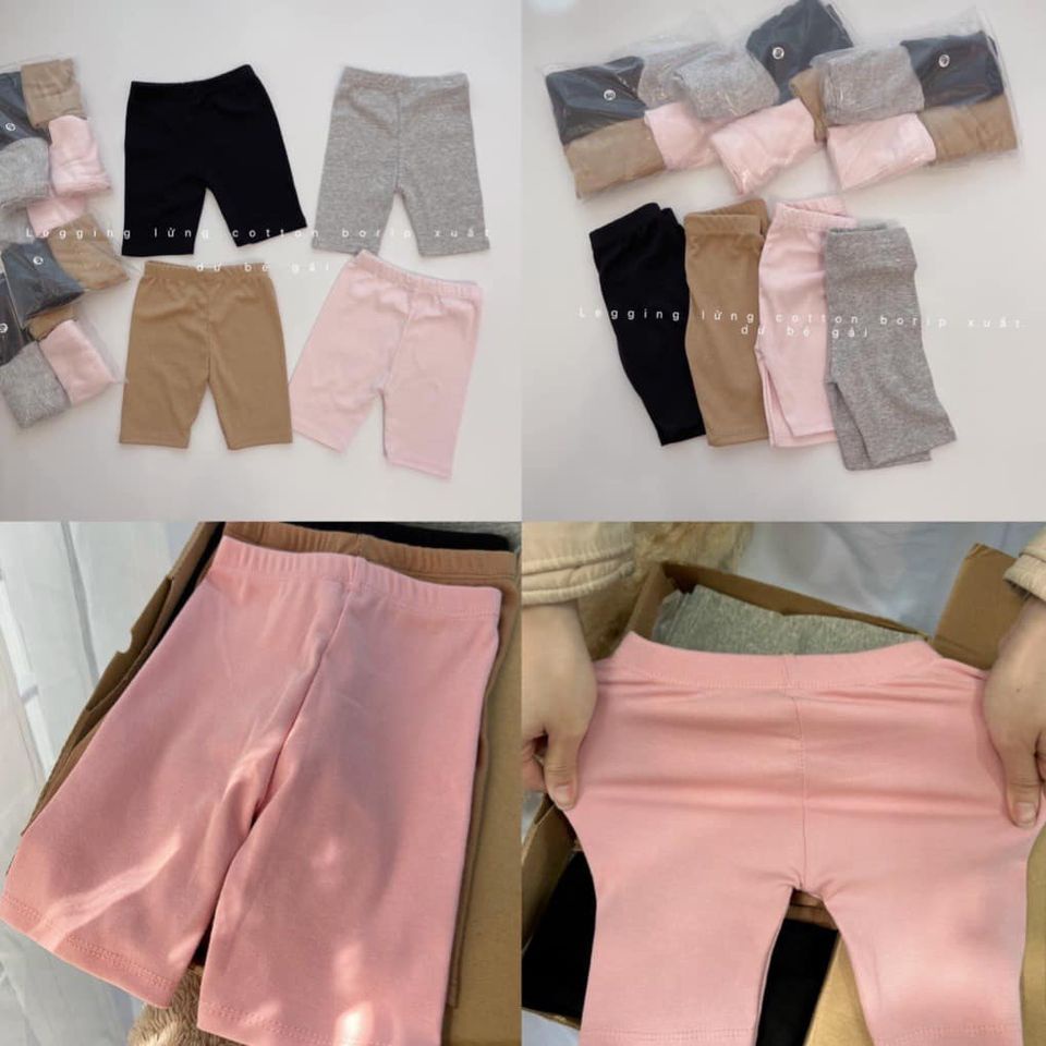 Set Quần Legging Mùa Hè Con Dãn 4 Chiều Bé Gái