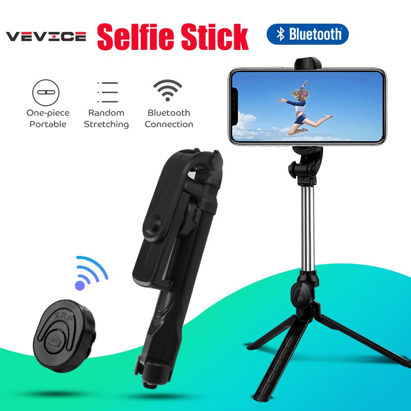Gậy chụp ảnh selfie tripod có chức năng kết nối Bluetooth với điện thoại Android iP