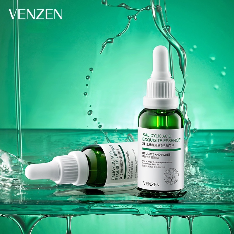 Tinh chất se khít lỗ chân lông VENZEN axit salicylic dưỡng ẩm làm trắng và săn chắc da chống mụn 30ml
