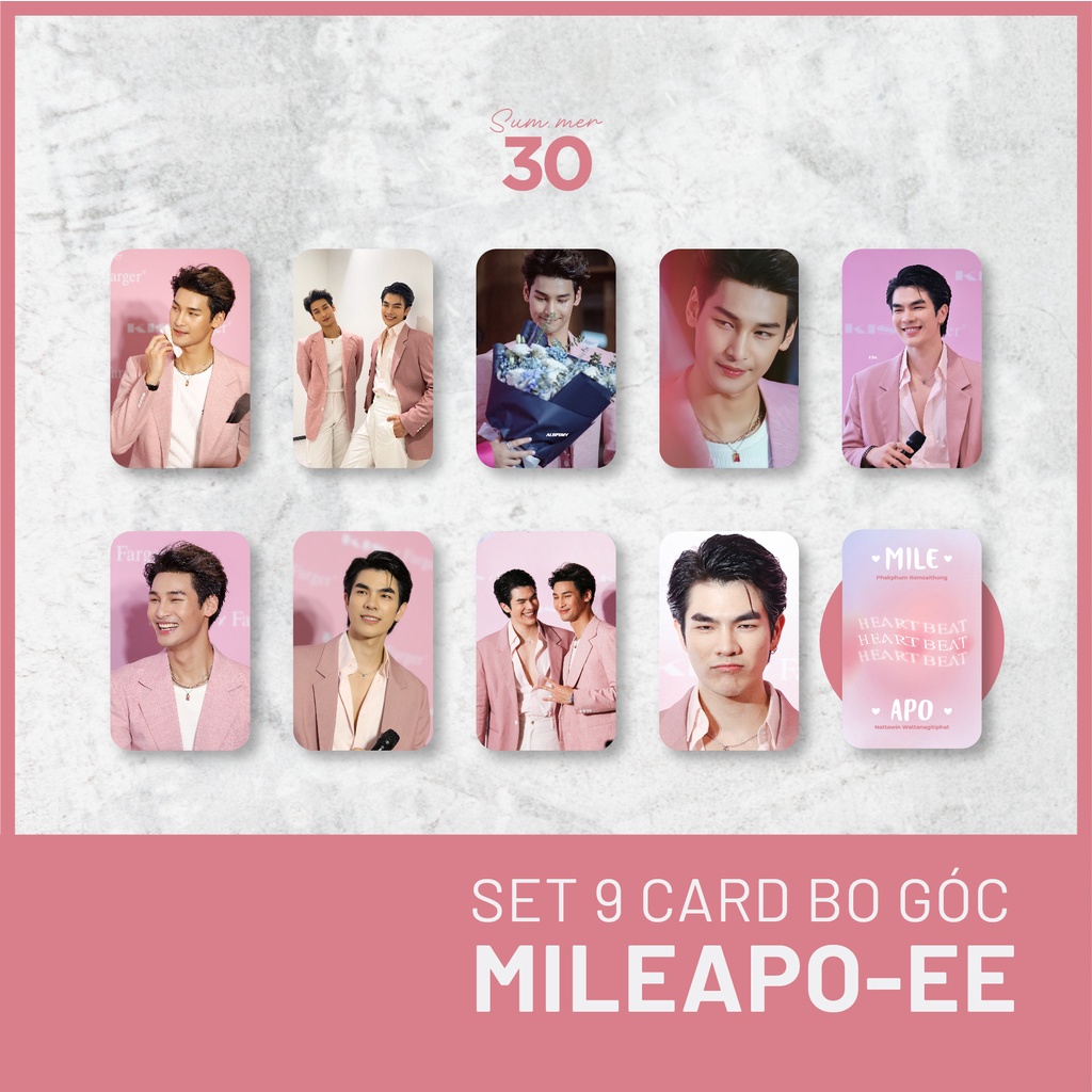 Sum.mer30 -  SET 9 CARD BO GÓC MileApo - KINNPORSCHE