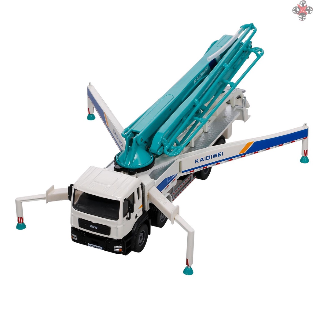 Mô Hình Xe Tải Xi Măng Bơm Bê Tông Bằng Hợp Kim Tỉ Lệ 1:55