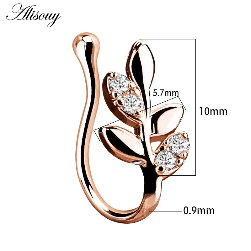 Alisouy 1 Khuyên Mũi Giả Xỏ Lỗ Thời Trang Cá Tính