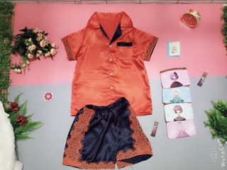 Bộ mặc nhà phi lụa phối ren sang chảnh